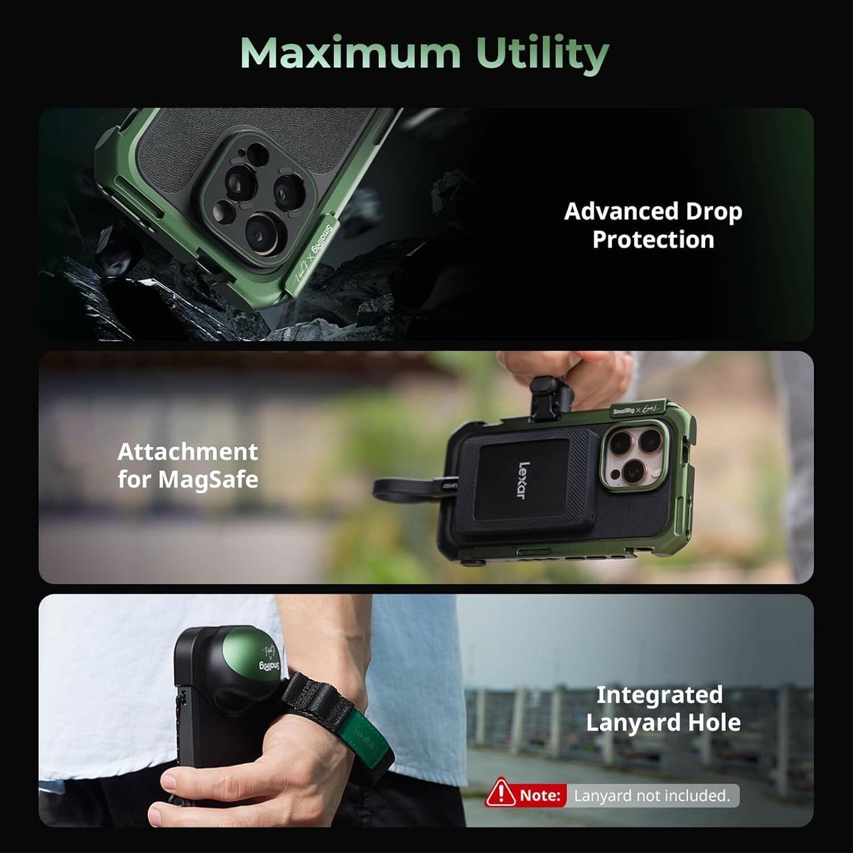SmallRig x Brandon Li Mobile Video Kit for iPhone 16 Pro Support