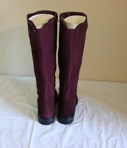 Steven Women's Natural Comfort Zoe Tall Riding Stud Suede Leather Boot Size 7.5M - Picture 5 of 9