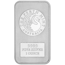 1 oz Silver Bar - Perth Mint Kangaroo .9999 Fine