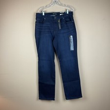 Lee Jeans relaxed fit straight leg mid rise women s 16 MED 36-31 Denim blue pant