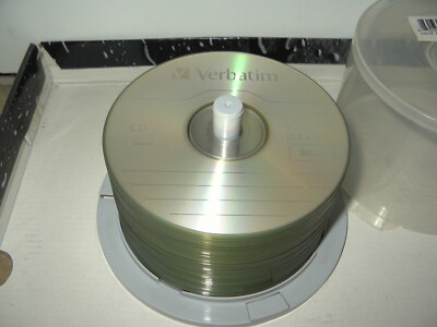 44 Verbatim CD-R 700MB 52x 80 min Recordable Discs (New) Open Box