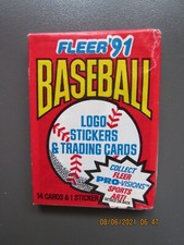 1991 FLEER BASEBALL UNOPENED WAX PACK SEALED ROOKIE RC