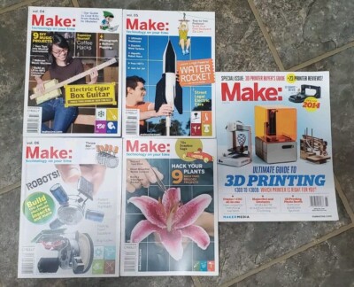 Make Magazine Lot Vol. 4 5 6 7 2005 2006 2014 Special Issue 5 Technology 3D