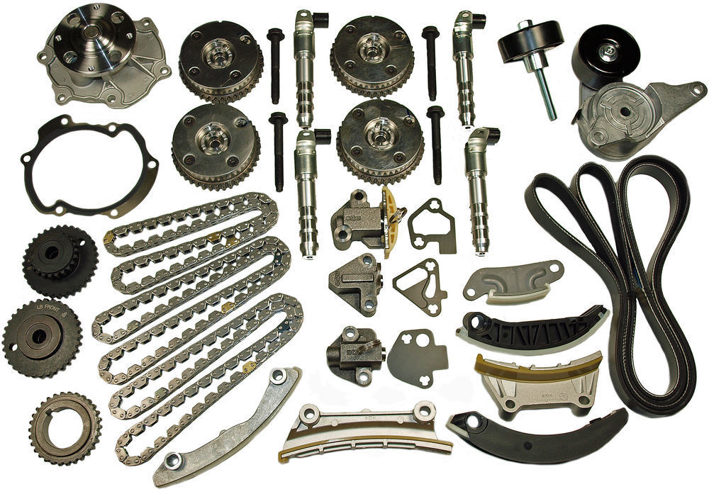 Engine Timing Chain and Accessory Drive Belt Kit with Water Pump 9 ...