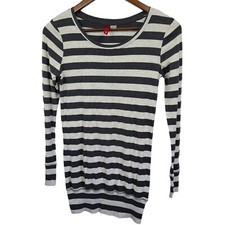 Divided Striped Long Sleeve Pajama Shirt Womens 6