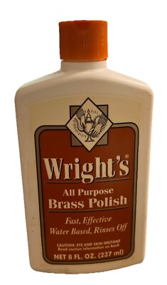 Wright's Brass Copper Chrome Bronze Pewter Polish Cleaner 8oz Discontinued HTF
