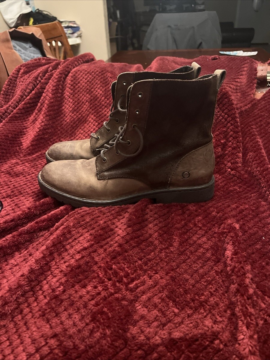 Born Sean Lace-Up Boots, Grey Leather, Men display picture 1