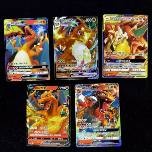 Lots 5 Charizard Set Pokemon TCG S-Chinese Charizard Vmax V GX Card Holo RRR RR - Bild 2 von 6