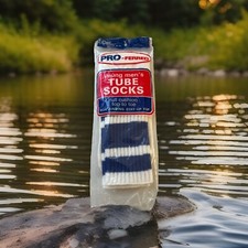 VTG Tube Socks Pro-Ferred 80s Acrylic 90s 8-11 Full Cushion NWT Royal Blue.