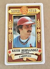 1982 PERMA GRAPHIC=SUPER STAR #-50-SS8208 KEITH HERNANDEZ=ST. LOUIS CARDINALS