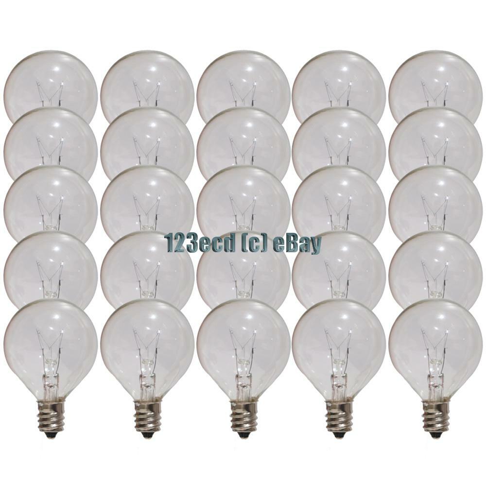 Box of (25) G40 Globe Light replacement Bulbs