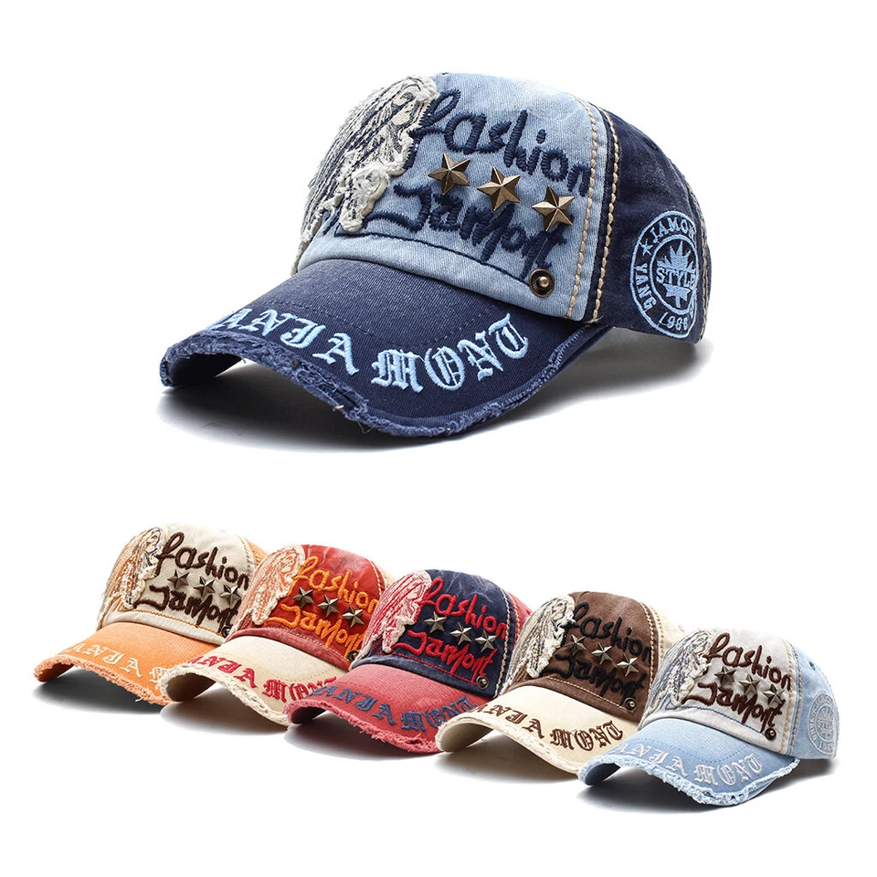 Hombres Mujeres Algodón Gorra de Béisbol Bordada Gorra Hip Hop Snapback Sombrero Ajustable Foto 3 de 4