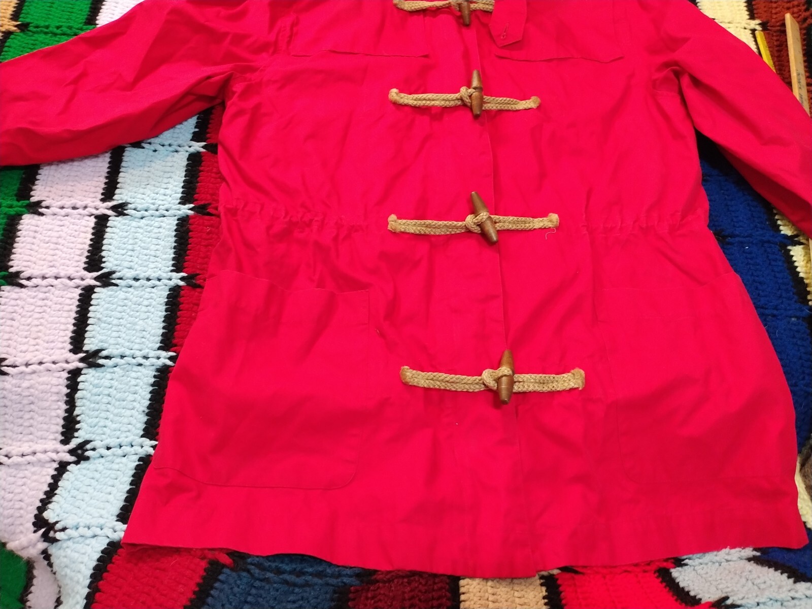 Vintage Polo Ralph Lauren CP RL-93 Red Duffel Jacket (Size M) image 2