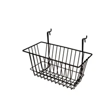 12″x6"x6" Slatwall Gridwall or Pegboard Multipurpose Narrow Baskets