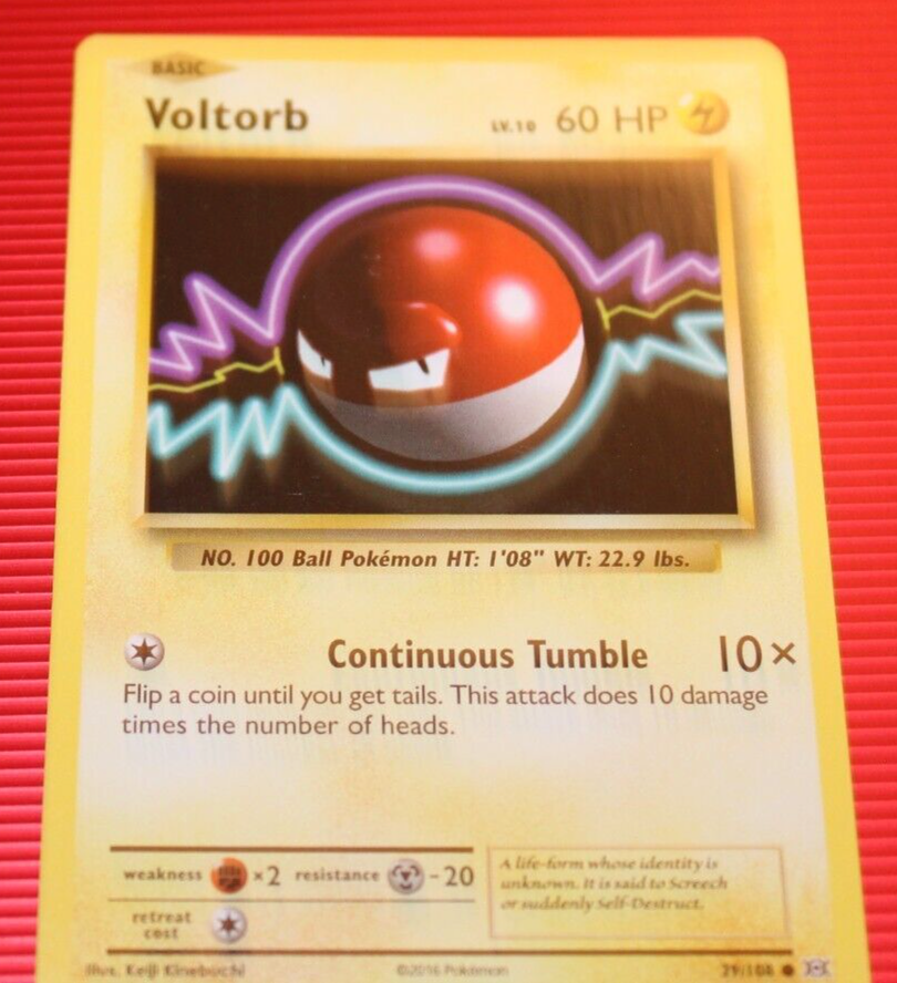 Voltorb Lv.10 60 HP 2016 Collectible Pokemon Card No. 39/108 | eBay