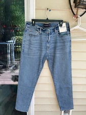 abercrombie fitch  a&f signature stretch denim skinny taper jeans size 36x32