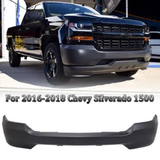 Black Front Bumper Face Bar for 2016-2019 Silverado 1500 W/o Sensor W/o Fog Hole