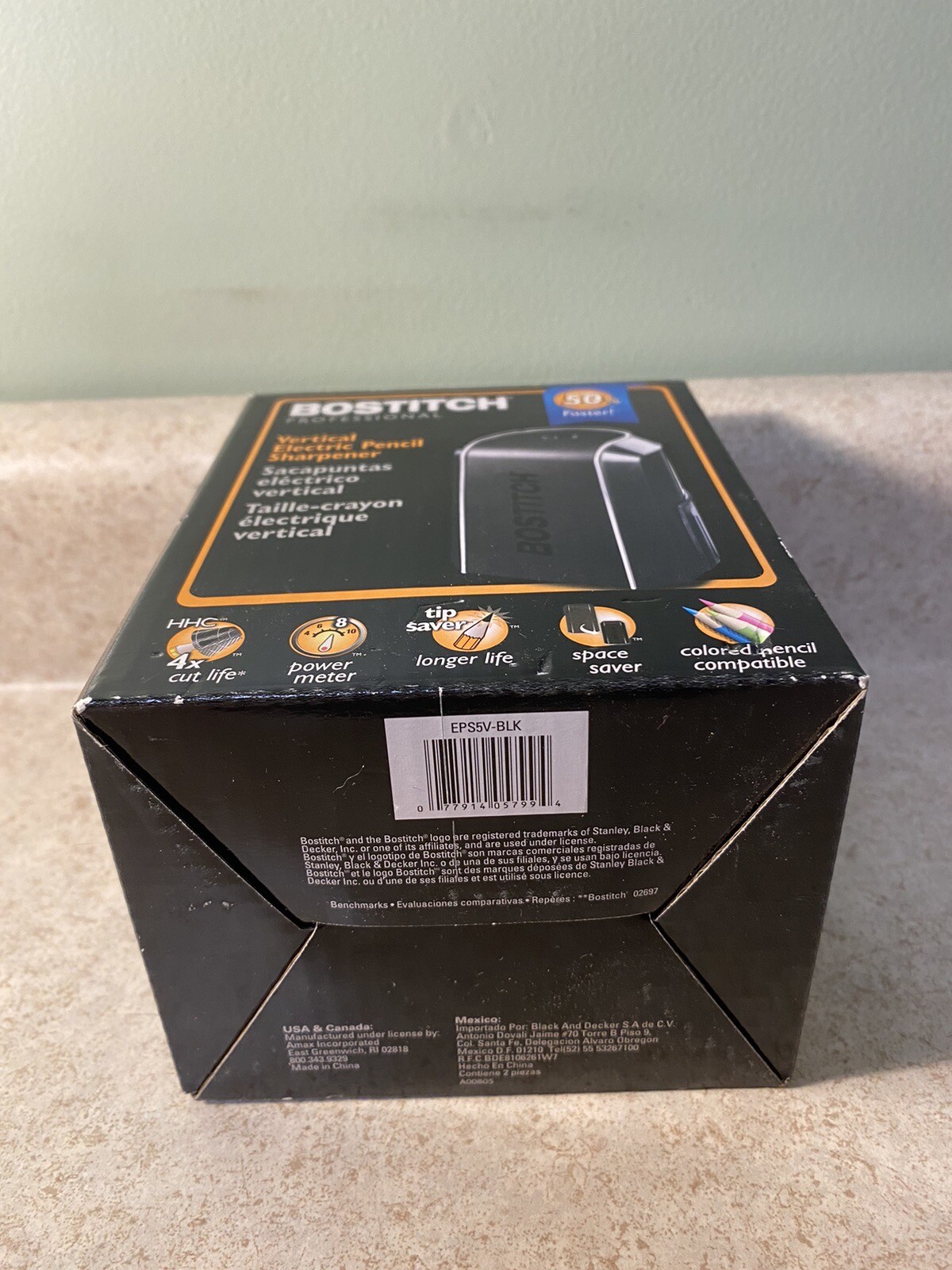 NEW Bostitch EPS5V Vertical Electric Pencil Sharpener Black Color