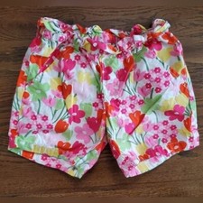 GYMBOREE Girls 4 floral paper bag shorts