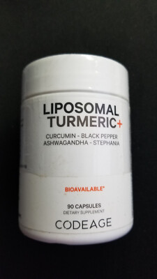 Codeage Liposomal Turmeric, Organic Fermented Turmeric Extract, Curcumin, 90 ct