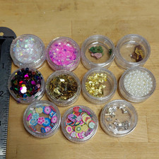 3D Nail Art Charms Mixed Lot Multicolor Pearl Effect Plastic/Metal Fruit Set