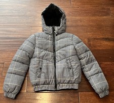 H&M NYC Black Gray Plaid 2 Pocket Boy Girls 9...