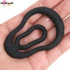Male-Scrotum-Testicle Squeeze Rings Cage Stretcher CBT Enhancer Delay Ball MEN'S