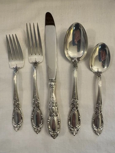 King Richard by Towle sterling silver flatware 10, 5 pc sets, 60 total pcs