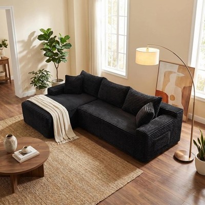 95'' L-Shaped Cloud Sectional Couch Boneless Corner Sofa for Living Room