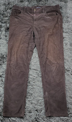 Michael Kors Pants Mens 38x32 Brown Corduroy Stretch 5 Pocket Trousers Flaws