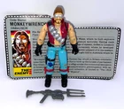 Vintage 1986 Hasbro GI Joe Dreadnok MONKEYWRENCH v1 3.75" Action Figure Loose