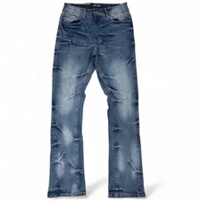 Black light vlentino fit stack denim