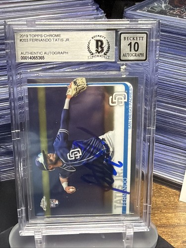 2019 Topps Chrome Fernando Tatis Jr RC Auto #RA‑FT BGS Authentic Auto 10 Padres