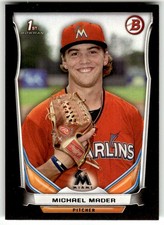 2014 Bowman Draft #DP102 Michael Mader Black Miami Marlins Baseball