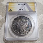 Morgan Dollar 1882 Carson City $1 Silver ANACS VF30 Circulated KM#110