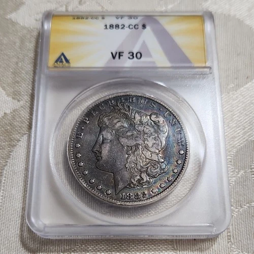 Morgan Dollar 1882 Carson City $1 Silver ANACS VF30 Circulated KM#110