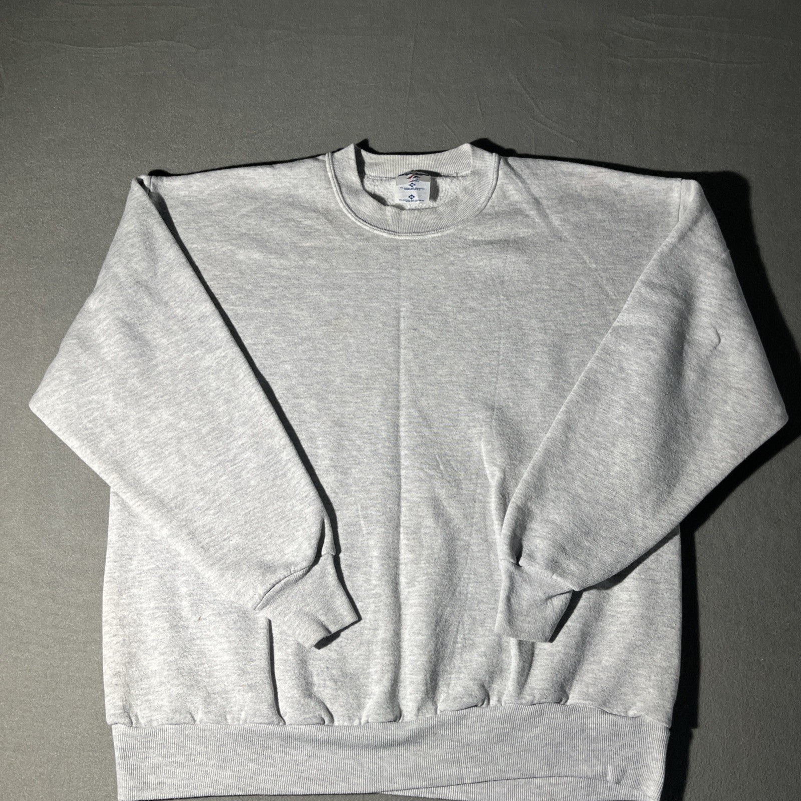 Vintage Jerzees Fleece Crewneck Sweatshirt Made in USA XL Blank White