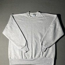 Vintage Jerzees Fleece Crewneck Sweatshirt Made in USA XL Blank White