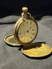 Antique 1877 Elgin Pocket Watch / Key Wind /17s/ Wadsworth 14K Gold Filled Case