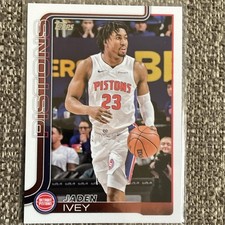 Topps 2025-26 Jaden Ivey #45 Detroit Pistons Base Set NBA Basketball