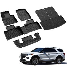 Lasfit Floor Mats For Ford Explorer 2020 2021 6 Seats Tpe Cargo Mat W Seatback Lasfit Floor Mats For Ford Explorer 2020 2021 6 Seats Tpe Cargo Mat W Seatback