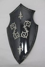 Medieval Black Warrior Shield Knight Armor Templar Crusader 28'' Shield