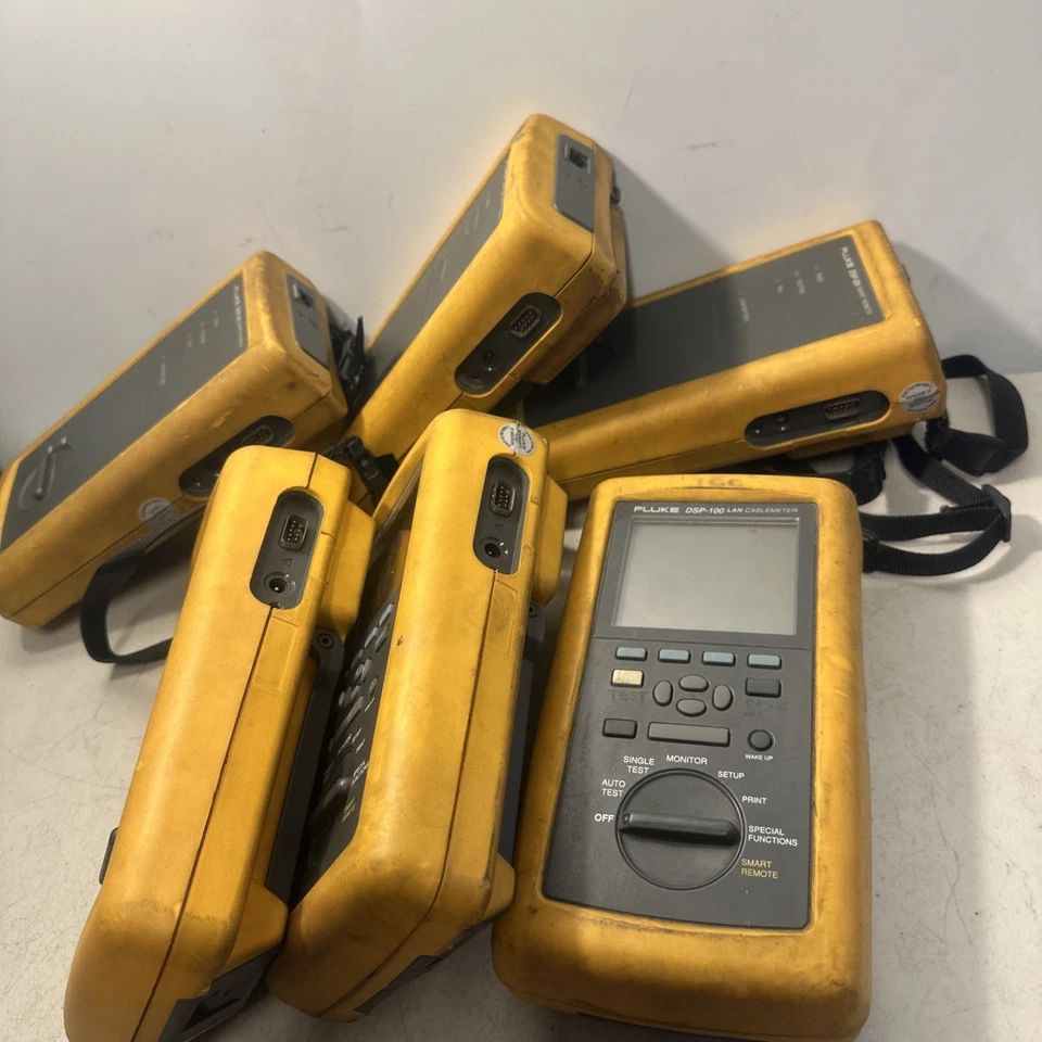 Lot Of 3 FLUKE DSP-100 & DSP-SR LAN CABLEMETER Analyzer Tester, For Parts - Image 3 of 4