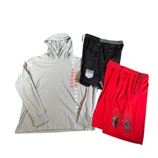 Under Armour Boys Clothing Lot Youth XL HeatGear Hoodie Shorts Athletic