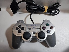 USED Sony PlayStation 2 Dual Shock PS2 Controller SCPH-10010 - Silver