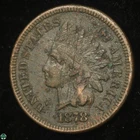 1878 Indian Small Cent - Very Fine Details: Corroded & Scratches