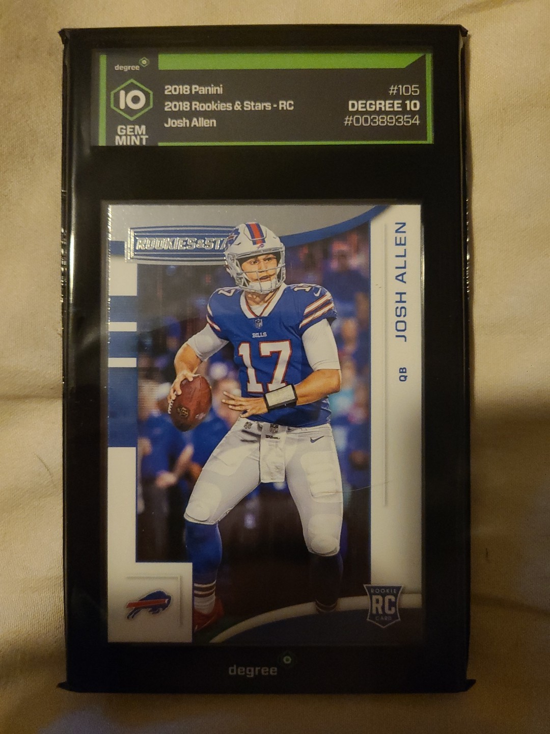 2018 Panini Rookies & Stars #105 JOSH ALLEN Rookie (RC) Graded 10 - GEM 🔥