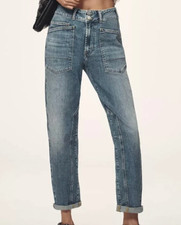 Anthropologie The Wanderer Mid-Rise Relaxed cuffed Jeans by Pilcro sz 26