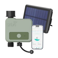 Smart WiFi Bewässerungscomputer - Solar & USB, Wetterfest, Einfaches Setup