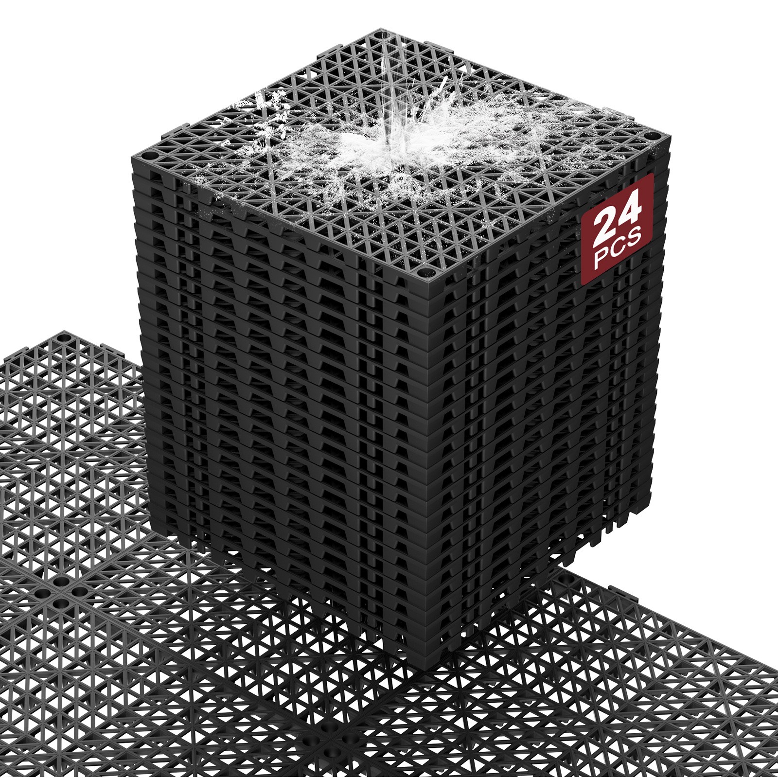 Azulejos de drenaje entrelazados 12"x12" - 24/36/50 piezas azulejos de empalme